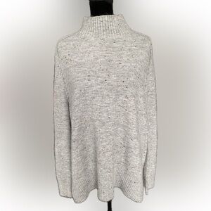 LOFT High-Low Mock Neck Sweater - Size Large - EUC